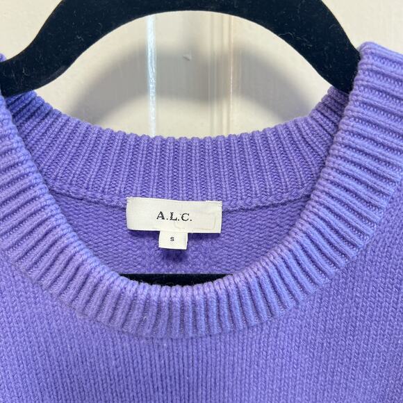 A.L.C. Ayden Purple Wool Cashmere Sweater Size S - Picture 4 of 10